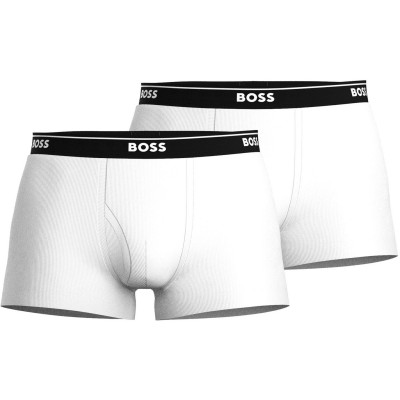 боксерки,мъжко,лятно,бельо,boss,2,pack,logo,waistband,trunks,white,100