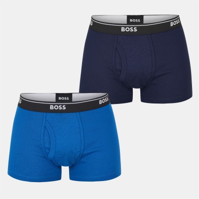 боксерки,мъжко,лятно,бельо,мъжко,бельо,boss,2,pack,logo,waistband,trunks,navy,blu,971