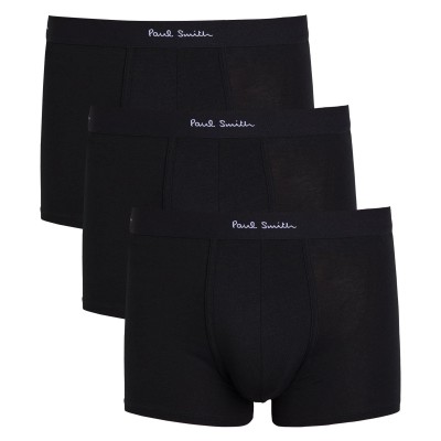 боксерки,мъжко,бельо,paul,smith,men,s,plain,cotton,trunks,3,pack,black