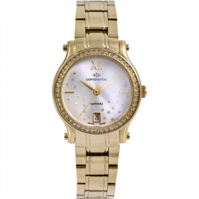 часовник,бижутерия,continental,continental,crystaline,watch,gold,and,silver