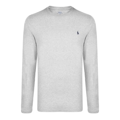 тениска,мъжки,тениски,polo,ralph,lauren,long,sleeve,crew,neck,t,shirt,grey,navy