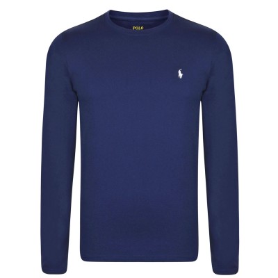 фланелка,с,дълъг,ръкав,мъжки,тениски,polo,ralph,lauren,long,sleeve,top,navy,white