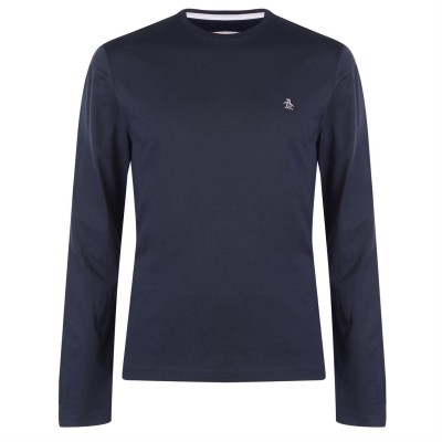 тениска,облекла,на,разпродажба,мъжки,тениски,original,penguin,original,long,sleeve,crew,t,shirt,black