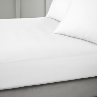 спално,бельо,и,комплекти,bianca,400,thread,count,cotton,sateen,fitted,sheet,white