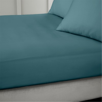 спално,бельо,и,комплекти,bianca,400,thread,count,cotton,sateen,fitted,sheet,teal