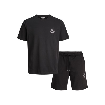 jack,and,jones,t,shirt,and,short,set,black