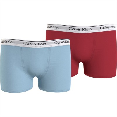 юношески,боксерки,детско,бельо,calvin,klein,2,pack,trunks,juniors,sky,red,0so