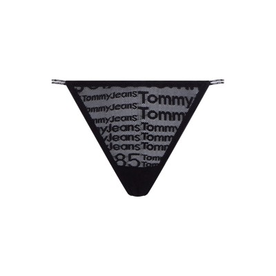 дамски,пижами,дамско,бельо,tommy,hilfiger,all,over,print,lace,thong,womens,black