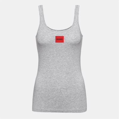 дамски,пижами,hugo,red,logo,label,vest,medium,grey