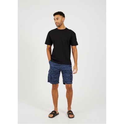 къси,панталони,мъжки,къси,панталони,brave,soul,palm,tree,print,shorts,navy,print