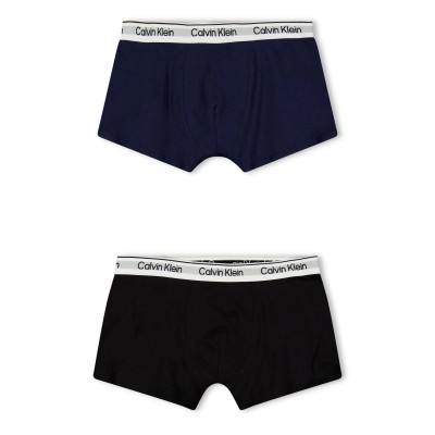 боксерки,мъжко,бельо,calvin,klein,kids,trunks,black,iris,0sd