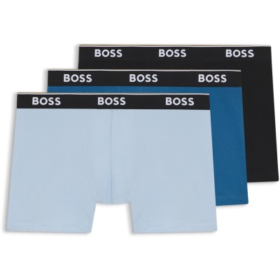 боксерки,мъжко,бельо,boss,bw,3pk,power,boxer,sn63,blue,462