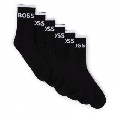 чорапи,чорапи,на,разпродажба,всички,чорапи,мъжки,чорапи,boss,men's,stripe,crew,socks,black,001