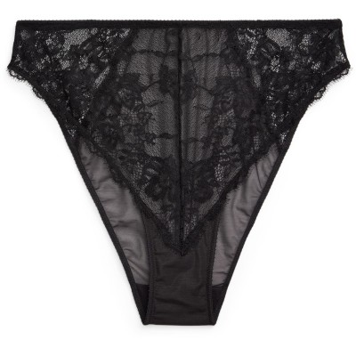 слипове,polo,ralph,lauren,women's,lace,high,waist,brief,onyx