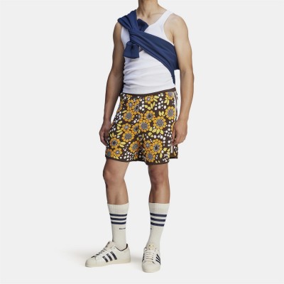 къси,панталони,дамски,екипи,мъжки,къси,панталони,adidas,originals,by,wales,bonner,knit,floral,shorts,multicolour