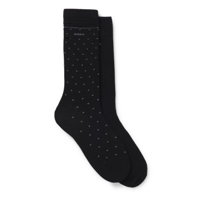 чорапи,boss,men,s,bamboo,dots,crew,socks,black,001