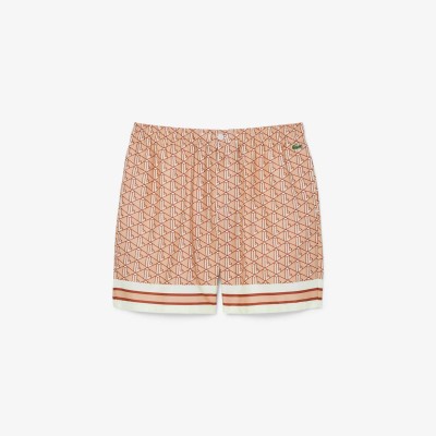 анцуг,мъжки,къси,панталони,дамски,екипи,lacoste,men,s,printed,woven,tracksuit,shorts,latte,f9i