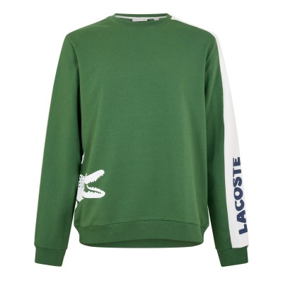 блуза,мъжки,пижами,lacoste,printed,lounge,sweatshirt,green,dqi