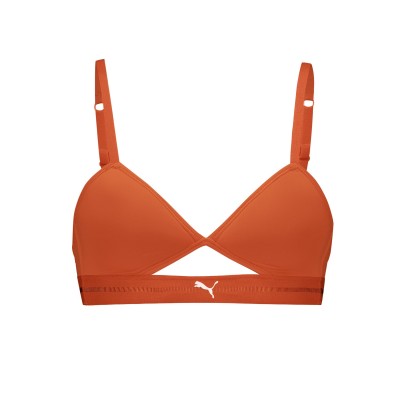 дамско,бюстие,puma,women,s,peek,a,boo,triangle,bralette,flame,orange