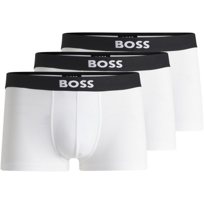 боксерки,мъжко,бельо,boss,boss,one,trunk,3pk,white,100