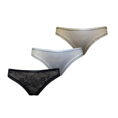 слипове,дамско,лятно,бельо,дамско,бельо,be,you,pack,mircofibre,lace,brazilian,briefs,black,white,nud