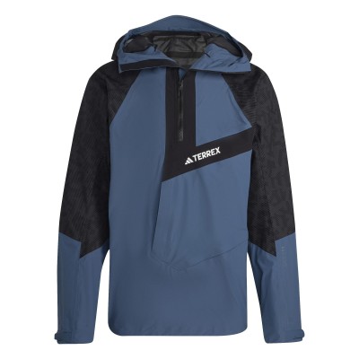 непромокаемо,яке,мъжки,водоустойчиви,бягане,adidas,men,s,terrex,techrock,rain,rdy,long,sleeve,hooded,waterproof,jacket,blue