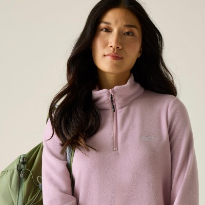 дамски,полари,regatta,womens,1,4,zip,fleece,powder,lilac