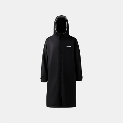 gul,unisex,adults,waterproof,fleece,lined,long,sleeve,oversized,fit,insulated,robe,black