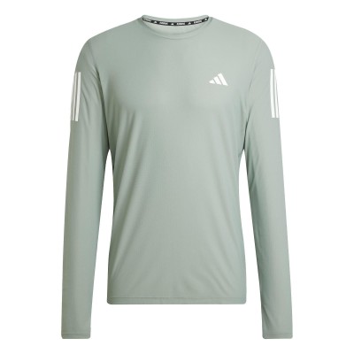 бягане,мъжки,облекла,за,бягане,adidas,own,the,run,long,sleeve,top,mens,silver,green