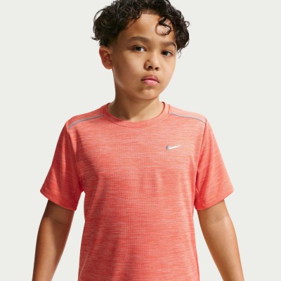 детски,тениски,облекла,за,бягане,лека,атлетика,nike,dri,fit,miler,big,kids,boys,training,top,turf,orange