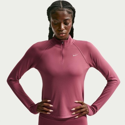 дамско,горнище,с,цип,лека,атлетика,nike,pacer,women,s,long,sleeve,1,2,zip,running,top,pink,smoke