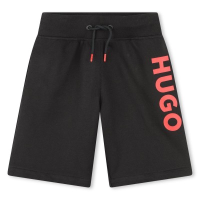 юношески,къси,панталони,детски,облекла,hugo,logo,shorts,juniors,black,09b