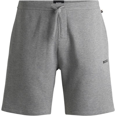 къси,панталони,мъжки,къси,панталони,boss,mens,boss,bodywear,waffle,soft,texture,shorts,grey,033