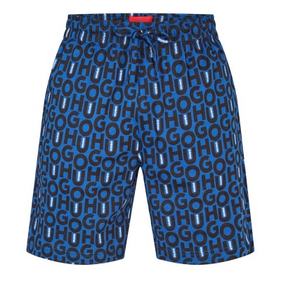 поларени,къси,панталони,мъжки,къси,панталони,hugo,men's,fleece,jogger,shorts,dark,blue,462