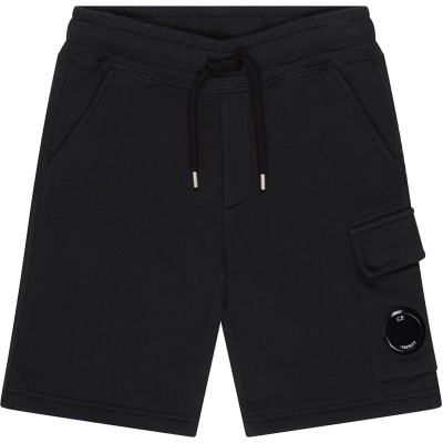 поларени,къси,панталони,детски,3/4,панталони,cp,company,boys',lens,fleece,jogger,shorts,black,60100