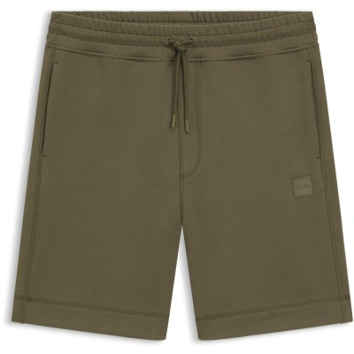 поларени,къси,панталони,мъжки,къси,панталони,boss,men's,jogger,fleece,shorts,open,green