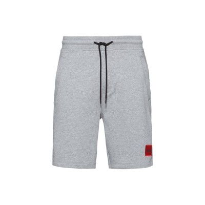 поларени,къси,панталони,мъжки,къси,панталони,hugo,men's,jogger,fleece,shorts,grey,029