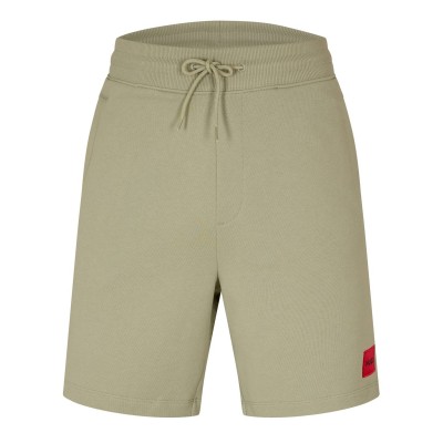 поларени,къси,панталони,мъжки,къси,панталони,hugo,mens,hugo,jogger,fleece,shorts,with,logo,detail,soft,cotton,blend,jersey,green,337