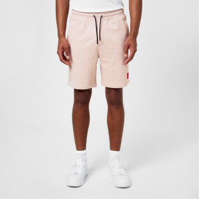поларени,къси,панталони,мъжки,къси,панталони,hugo,men's,jogger,fleece,shorts,pastel,pink,681