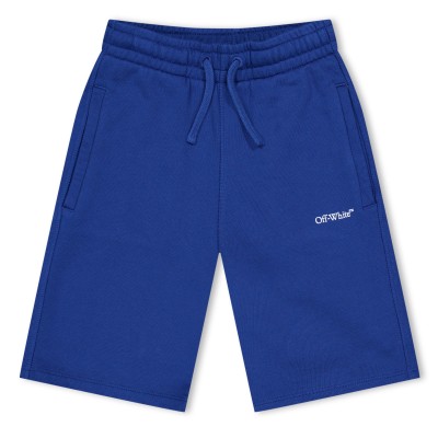 детски,поларени,къси,панталони,off,white,unisex,kids,bookish,cotton,logo,fleece,jogger,shorts,blue,4501