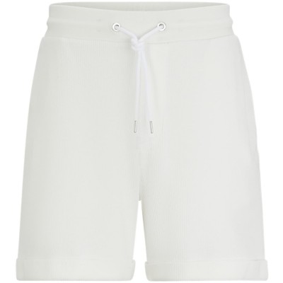 поларени,къси,панталони,мъжки,къси,панталони,boss,men's,hbb,lasdun,129,fleece,shorts,white,100