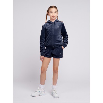 поларени,къси,панталони,детски,3/4,панталони,juicy,couture,kids',diamante,logo,fleece,jogger,shorts,night,sky,883