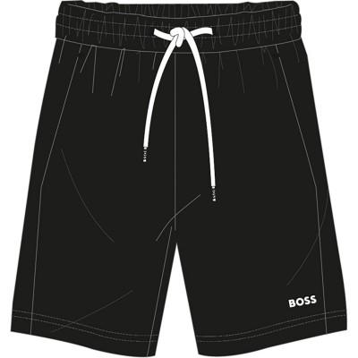 юношески,поларени,къси,панталони,детски,облекла,boss,logo,fleece,shorts,juniors,black,09b