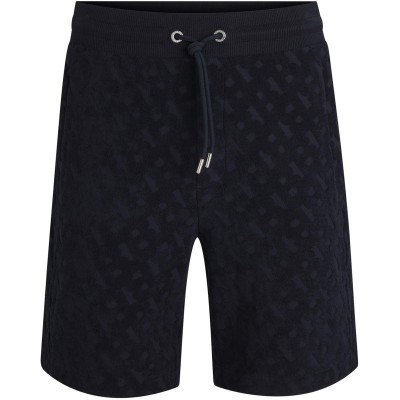 поларени,къси,панталони,мъжки,къси,панталони,boss,men,s,h,lamson,10,black,fleece,jogger,shorts,dark,blue,404