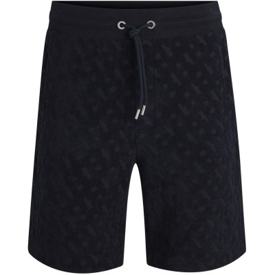 поларени,къси,панталони,мъжки,къси,панталони,boss,men's,hbb,fleece,shorts,dark,blue,404