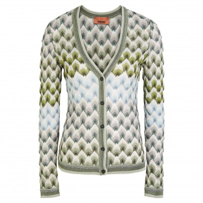 дамска,жилетка,missoni,women,s,striped,v,neck,slim,fit,cardigan,multicoloured