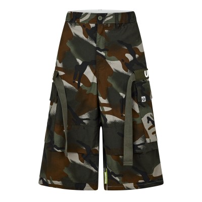 къси,панталони,мъжки,къси,панталони,aape,men,s,camouflage,relaxed,fit,cargo,shorts,green