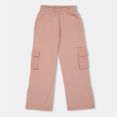 анцуг,детски,3/4,панталони,off,white,kids',arrow,open,hem,fleece,joggers,pink,3b07