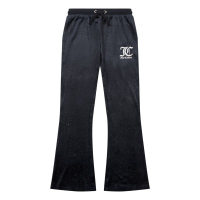 анцуг,детски,облекла,juicy,couture,girls,glitter,velour,flared,joggers,black,102