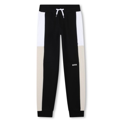 анцуг,детски,облекла,boss,boss,cotton,terry,jogging,bottoms,black,09b